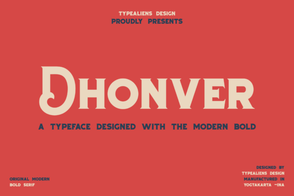 Dhonver: The Bold Serif Font That Transforms Small Business Branding