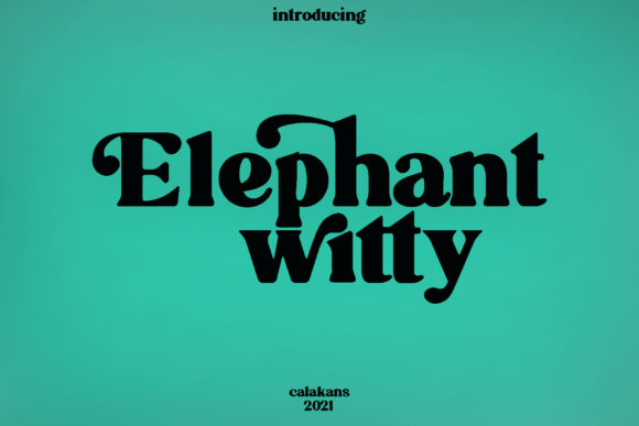 Elephant Witty: The Bold Serif Font for Distinctive Brand Identity
