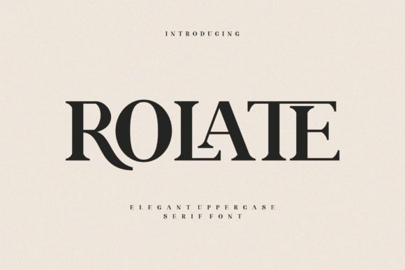 Rolate: The Bold Serif Typeface for Campaigns That Need Character
